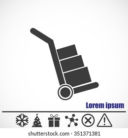 Handcart vector  icon