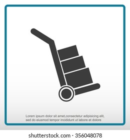 Handcart vector  icon
