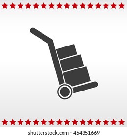 Handcart vector  icon
