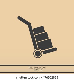 Handcart vector  icon