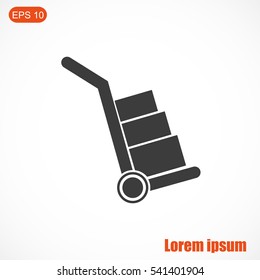 Handcart vector  icon