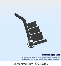 Handcart vector  icon