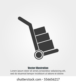 Handcart vector  icon
