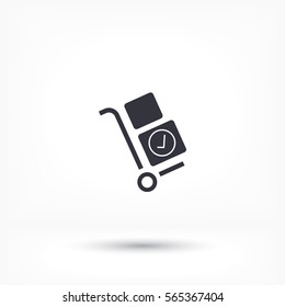 handcart vector icon