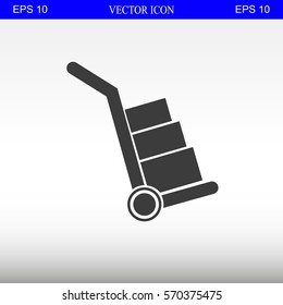 Handcart vector  icon