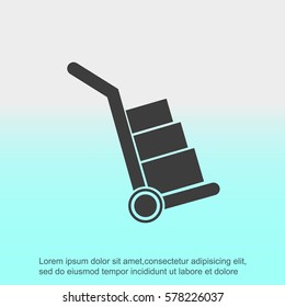 Handcart vector  icon