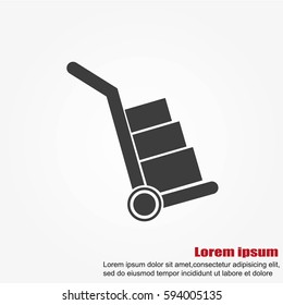 Handcart vector  icon