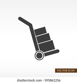 Handcart vector  icon