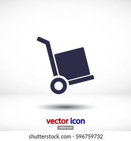 handcart  vector icon