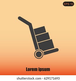Handcart vector  icon