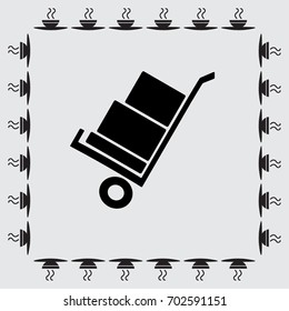 handcart vector icon