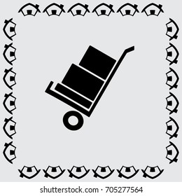 handcart vector icon