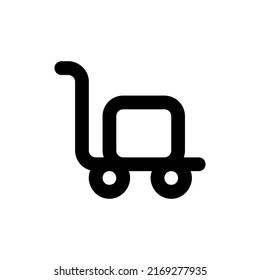 Handcart vector icon isolated on white background. Shipping symbol. Vector EPS 10