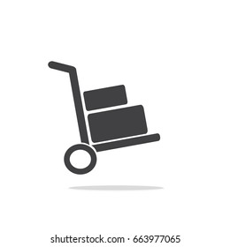 handcart vector icon for web site and application