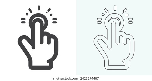 Hand-click icon set. pointer icon vectors. hand cursor icon click. pointer vector. hand cursor icon vector