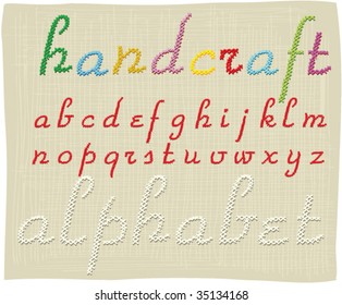 Handcraft alphabet - small letters