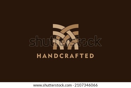 handcraft and creative work logo design concept, usable for woodwork. textile. etc