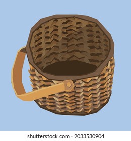 handcraft rattan basket with handle