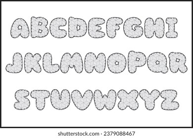Handcrafted Abstract letters color creative art typographic design