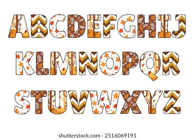 Handcrafted Autumn Bliss letters color creative art typographic design