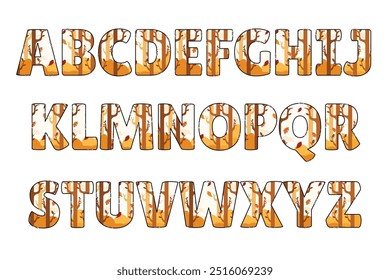 Handcrafted Autumn Bliss letters color creative art typographic design