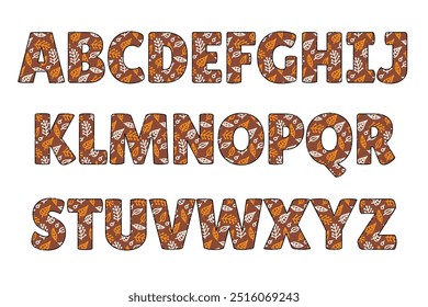 Handcrafted Autumn Bliss letters color creative art typographic design