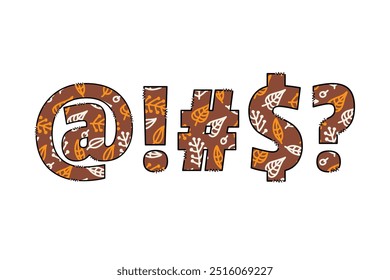 Handcrafted Autumn Bliss punctuation color creative art typographic design