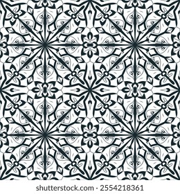 Handcrafted Azulejos Ceramic Tile Designs Collection with Traditional Blue Floral Style and Geometric Patterns – Seamless Intricate Vectors for Elegant and Unique Home Decor.