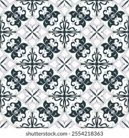 Handcrafted Azulejos Ceramic Tile Designs Collection with Traditional Blue Floral Style and Geometric Patterns – Seamless Intricate Vectors for Elegant and Unique Home Decor.