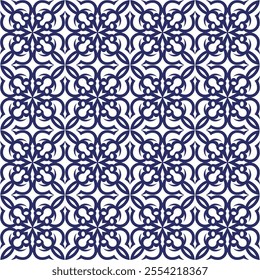 Handcrafted Azulejos Ceramic Tile Designs Collection with Traditional Blue Floral Style and Geometric Patterns – Seamless Intricate Vectors for Elegant and Unique Home Decor.