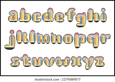 Handcrafted Back To School letters color creative art typographic design