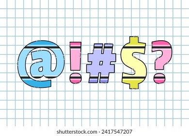 Handcrafted Back To School letters color creative art typographic design