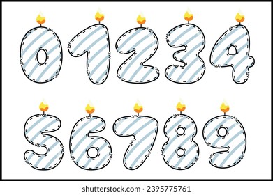 Handcrafted Birthday Boy number color creative art typographic design