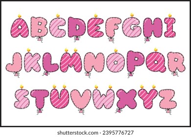 Handcrafted Birthday Girl letters color creative art typographic design