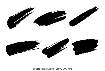 Handcrafted Black Paint Strokes – Perfect for Graphic Design