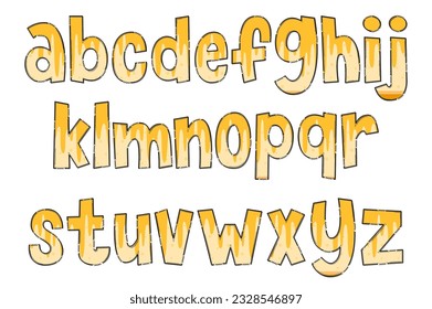 Handcrafted Cheesecake Letters. Color Creative Art Typographic Design