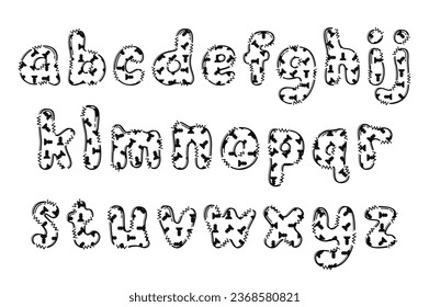 Letras artesanales de ajedrez color arte creativo diseño tipográfico