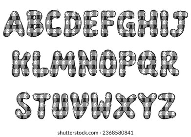 Letras artesanales de ajedrez color arte creativo diseño tipográfico