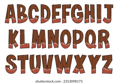 Handcrafted Chocolate Letters. Color Creative Art Typographic Design