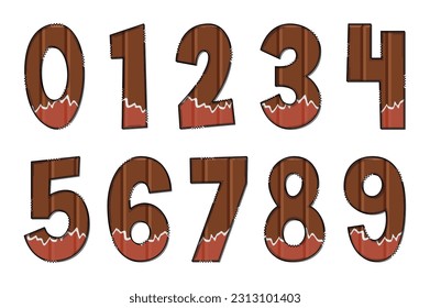 Handcrafted Chocolate Letters. Color Creative Art Typographic Design