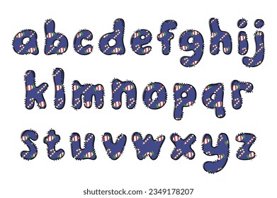 Handcrafted Christmas letters color creative art typographic design