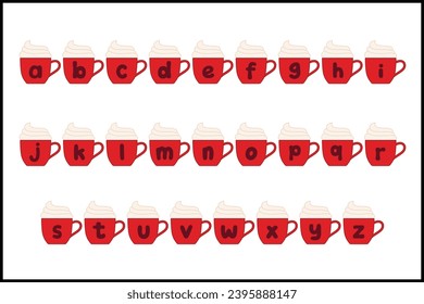 Handcrafted Christmas letters color creative art typographic design