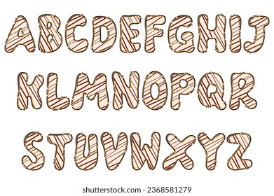 Handcrafted Donut letters color creative art typographic design

