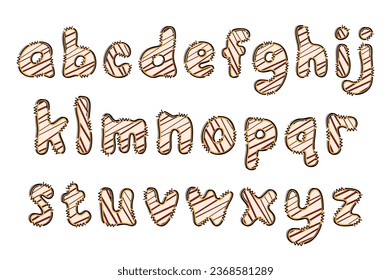 Handcrafted Donut letters color creative art typographic design
