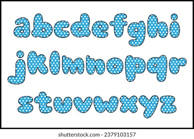 Handgefertigte Dots Buchstaben Farbe kreative Kunst typografische Design