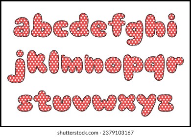Letras de puntos artesanales color arte creativo diseño tipográfico