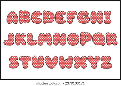 Handgefertigte Dots Buchstaben Farbe kreative Kunst typografische Design