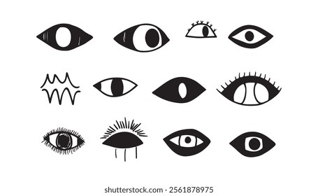 Handcrafted Eye Illustrations for Design Use