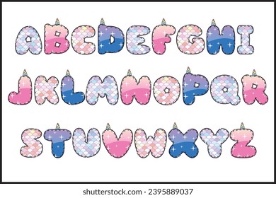 Handcrafted Fairy Tale letters color creative art typographic design