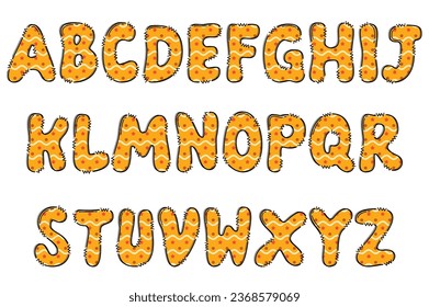 Letras de otoño artesanales color arte creativo diseño tipográfico